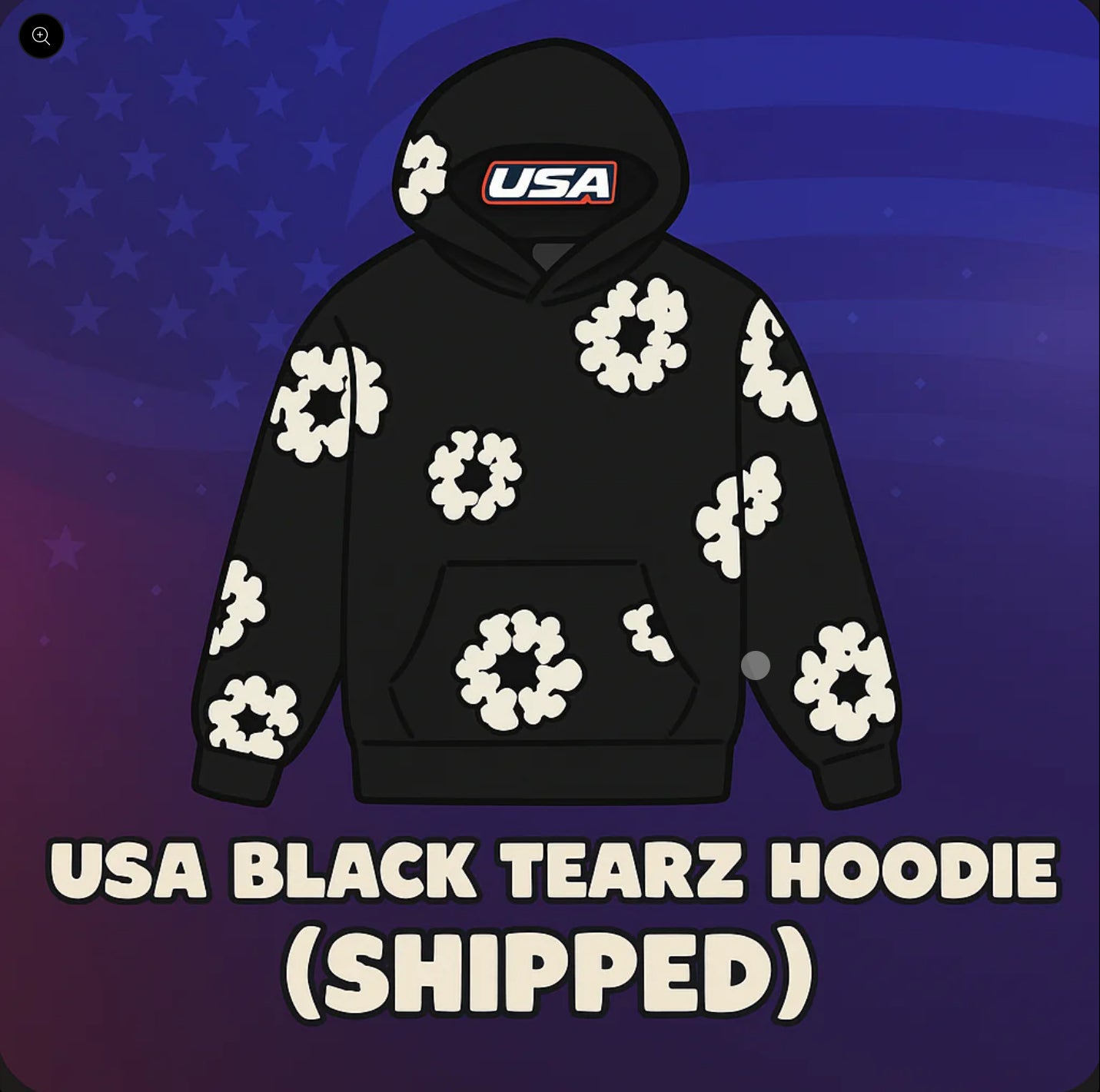 Black Tears Hoodie (Shipped)